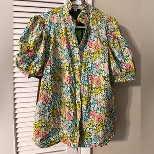 Avara ruffle neck top